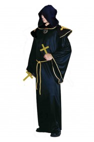 Costume Halloween uomo esorcista con cappuccio