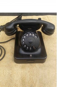 Telefono storico nero anni 30 40 a rotella