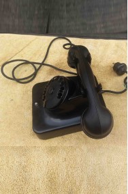 Telefono vintage nero di bachelite a ruota storico anni 30 40 vero