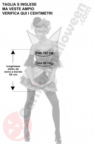Misure costume Halloween donna fata zucca taglia S M