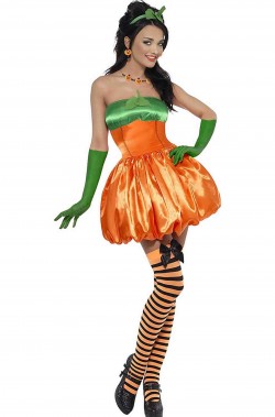 Costume Halloween donna zucca sexy completo