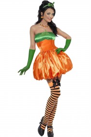 Costume Halloween donna zucca sexy completo
