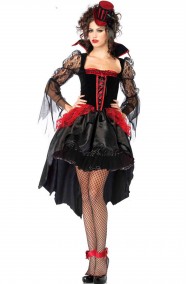Costume Halloween donna vampira burlesque preziosa