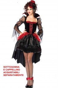 Vestito di Halloween donna vampira preziosa burlesque