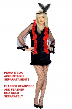 Costume di carnevale flapper Grande Gatsby anni 20