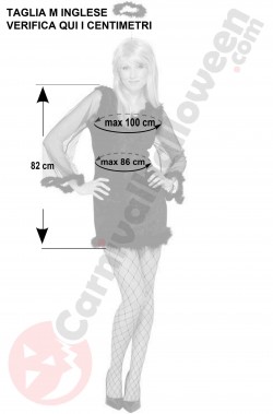 Misure costume Halloween taglia M angelo nero