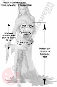 Misure costume cosplay Sposa Cadavere
