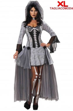 Costume Halloween donna  taglia grande sposa cadavere