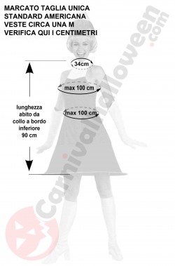 Misure del costume di carnevale da gelato taglia M