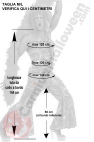 Misure vestito da drag queen uomo anni 70