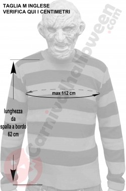 Misure maglia di Freddy Krueger di Nightmare