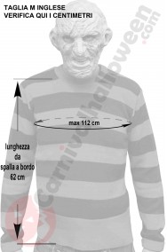 Misure maglia di Freddy Krueger di Nightmare