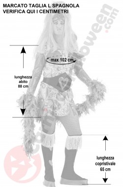 Misure del costume da drag queen taglia L