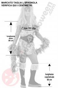 Misure del costume da drag queen taglia L