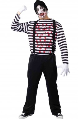 Costume Halloween adulto da mimo assassino