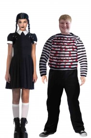 Coppia costumi Halloween Mercoledi e Pugsley