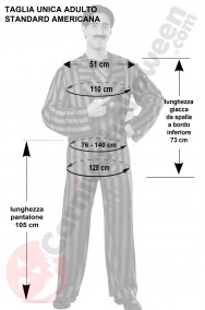 Misure dei costumi della Famiglia Addams: Gomez