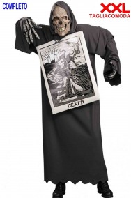 Costume Halloween uomo taglia grande comoda carta della morte