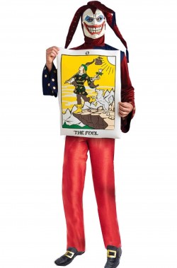 Vestito di Carnevale da carta da gioco matta