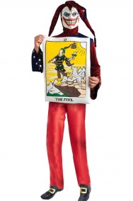 Vestito di Carnevale da carta da gioco matta