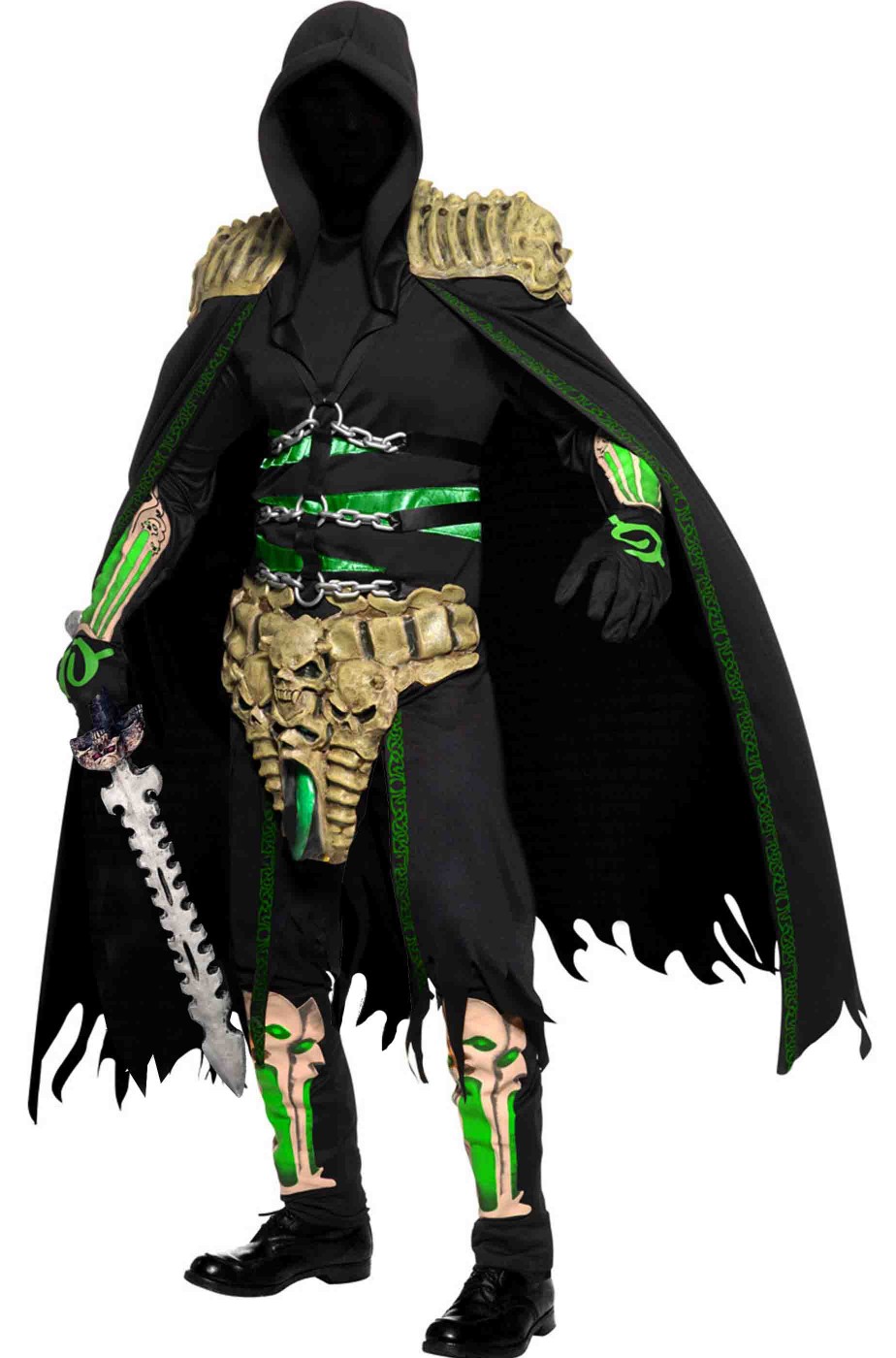 Costume Halloween uomo Guerriero delle Tenebre nazgul Costume Halloween uomo Guerriero delle Tenebre nazgul