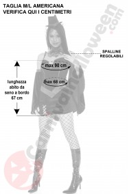 Misure costume halloween donna bellissimo taglia L