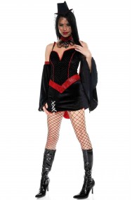 Vestito da Vampira Vedova nera dama gotica