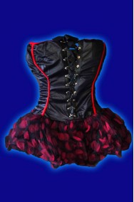 Abito donna corto nero con tutu'