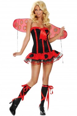 Costume da coccinella donna sexy corto
