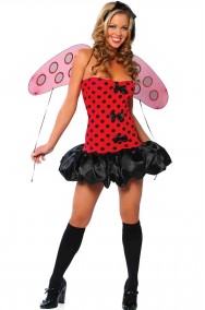 Costume di carnevale sexy coccinella gonna a palloncino