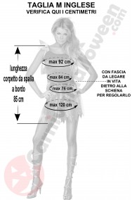 Misure del costume di Trilli campanellino taglia M