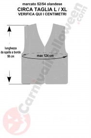 Misure gilet senza maniche nero taglia XL
