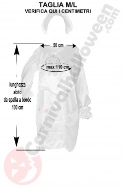 Misure costume da bebe' neonato taglia adulto