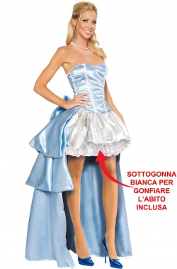 Costume da Cenerentola con gonna ampia e gonfia