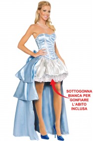 Costume da Cenerentola con gonna ampia e gonfia