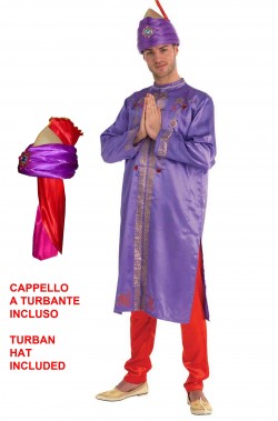 Vestito indu' Bollywood con cappello a turbante