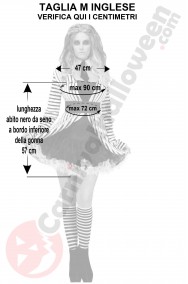 Misure del costume di Beetlejuice donna taglia M
