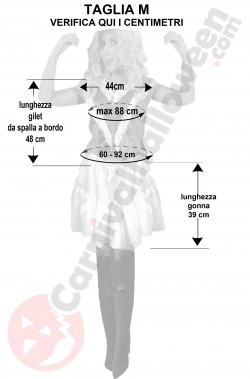 Misure costume da cowgirl rodeo taglia M majorette