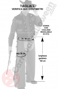 Misure pantaloni da cowboy gambiere chaps gringo taglia L