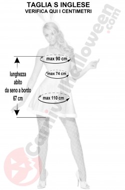 Misure vestito da coniglietta rosa taglia Small