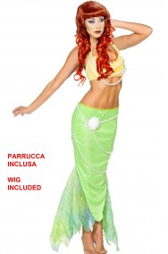 Vestito di Ariel la sirenetta con parrucca