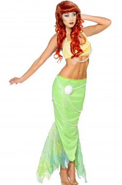 Costume ariel la sirenetta adulta con parrucca