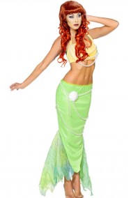 Costume ariel la sirenetta adulta con parrucca