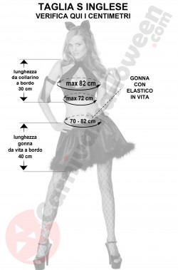 Misure costume da gattina nero