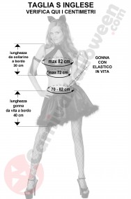 Misure costume da gattina nero