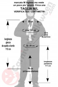 Misure del vestito di Abramo Lincoln taglia ML