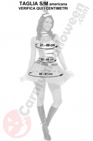 Misure majorette cheerleader taglia S M