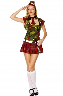 Costume soldatessa militare sexy scozzese altra foto