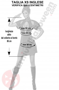 Misure del costume da assistente di volo anni 50