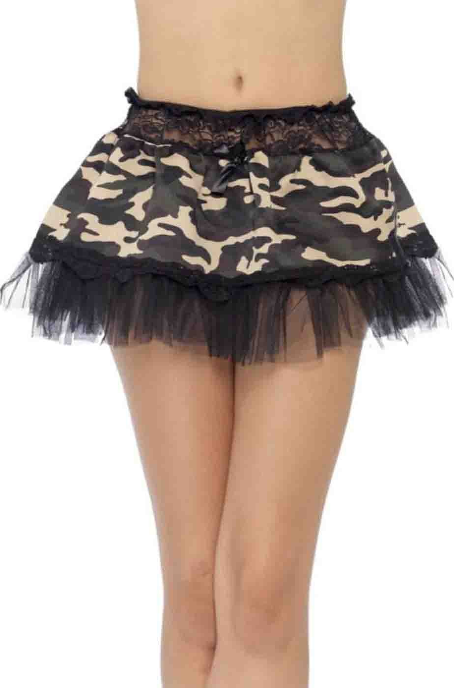 Minigonna tutu camo mimetica militare Minigonna tutu camo mimetica militare